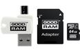 Goodram M1A4-0640R11 - MicroSDHC - 64GB - Class 10 - 60MB/s Lezen - Zwart/Wit