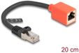 Delock RJ45 Device Protection Adapter Cat.6A S/FTP 20 cm (Break Away Adapter)