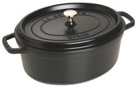 STAUB Gusseisen Bräter/Cocotte, oval 33 cm, 6,7 L, Schwarz