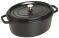 STAUB Gusseisen Bräter/Cocotte, oval 33 cm, 6,7 L, Schwarz