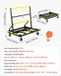 Chariot à panneaux - Chariot à plaques de plâtre - Capacité de charge 816 kg - Avec 4 roues pivotantes - Plateforme de chargement extensible - Pliable - Sangle - Pour contreplaqué, plaque de plâtre et verre