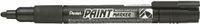 Pentel Permanente markeerstift Zwart 12 Stuks