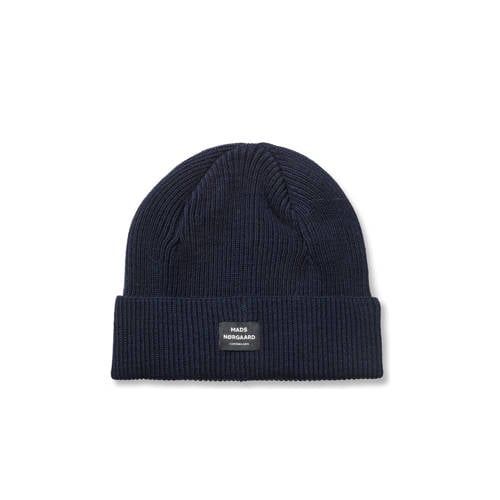 MADS NØRGAARD - COPENHAGEN muts Wool Ask donkerblauw