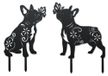 Solidchoice - Piquets décoratifs de jardin en métal avec motif bouledogue français