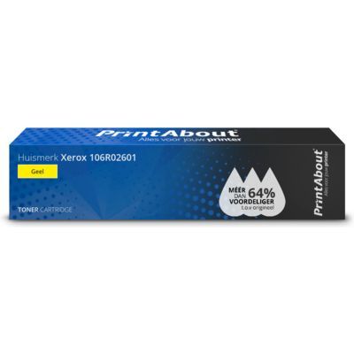 PrintAbout Huismerk Toner 106R02601 Geel voor Xerox Phaser 7100DN/N - 5000 pagina's