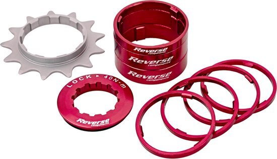 Reverse Single Speed Kit cassette rood