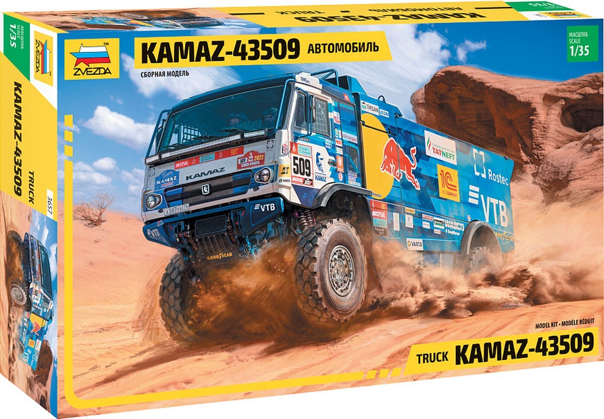 Zvezda 1:35 3657 Kamaz Rallye Truck Plastic kit