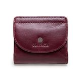 FANDARE Portemonnee van leer, creditcard, heren, dames, kort, portemonnee met muntvak, creditcardhouder, portemonnee, Rood, L, Klassiek