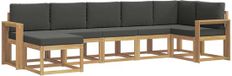 vidaXL Salonbank Set 7-delig Wit/Antraciet Polyester