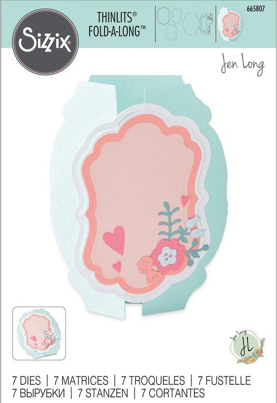 Sizzix Thinlits Snijmal set - Card label fold-a-long