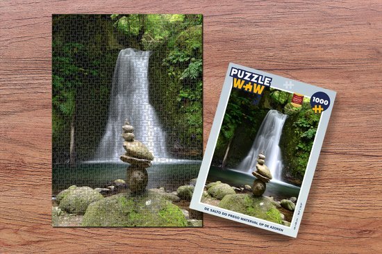 MuchoWow Puzzel De Salto do Prego waterval op de Azoren - Legpuzzel - Puzzel 1000 stukjes volwassenen