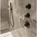 Wiesbaden Dreams pièce de finition mitigeur thermostatique de douche - avec 2 robinets d'arrêt - noir mat