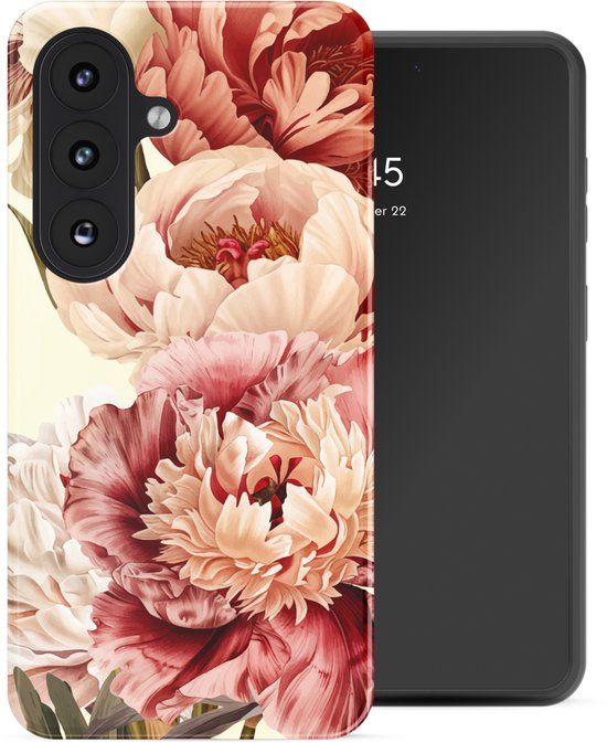 Selencia Hoesje - Geschikt voor Samsung Galaxy S26 - Backcover - Vintage Peony