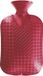Merkloos / Sans marque Fashy Kruik - rood ruit/ribbel - 2 liter - kunststof - warmwaterkruik