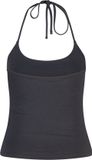 America Today AT B.V. Top Garbi Vrouwen Mouwloos Halter Effen Viscose/Elasthane M Grijs