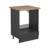 Vicco R-Line Ovenombouwkast – 60 cm, WB Eik Antraciet Hoogglans
