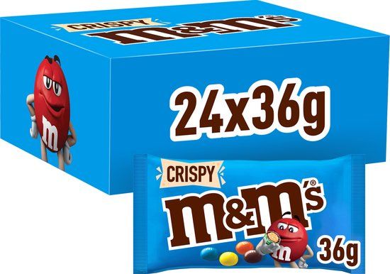 M&M'S Crispy - Uitdeelzakjes - 24 x 36g