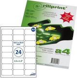 Rillprint Etiketten 89104 Wit 63,5x33,9mm 24 stuks per vel
