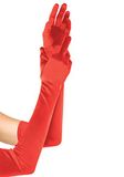 LEG AVENUE Extralange Satin-Handschuhe, rot, Einheitsgröße, Damen Karneval Kostüm Fasching