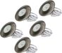 HOFTRONIC Pavo - Set van 5 LED inbouwspots - RVS - 3W - 2700K - 12mm inbouwdiepte