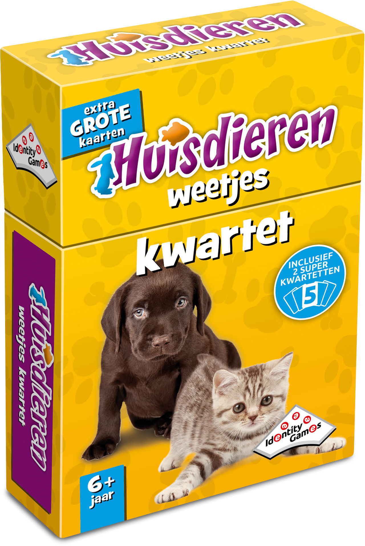 Identity Games Huisdieren Weetjeskwartet - Bordspel - Multicolor