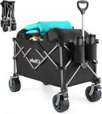 Merkloos Opvouwbare XXL bolderkar met remmen - 200 l/200 kg belastbaarheid - strandwagen voor tuin en camping