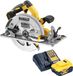 DeWalt DCS 572 P1 accucirkelzaag 18 V 184 mm borstelloos + 1x oplaadbare accu 5,0 Ah + lader