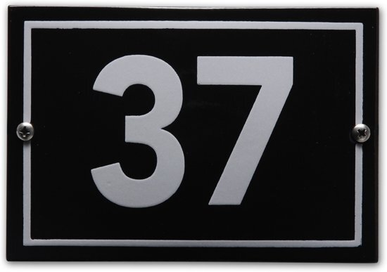 EmailleDesignÂ® Huisnummer model Phil nr. 37