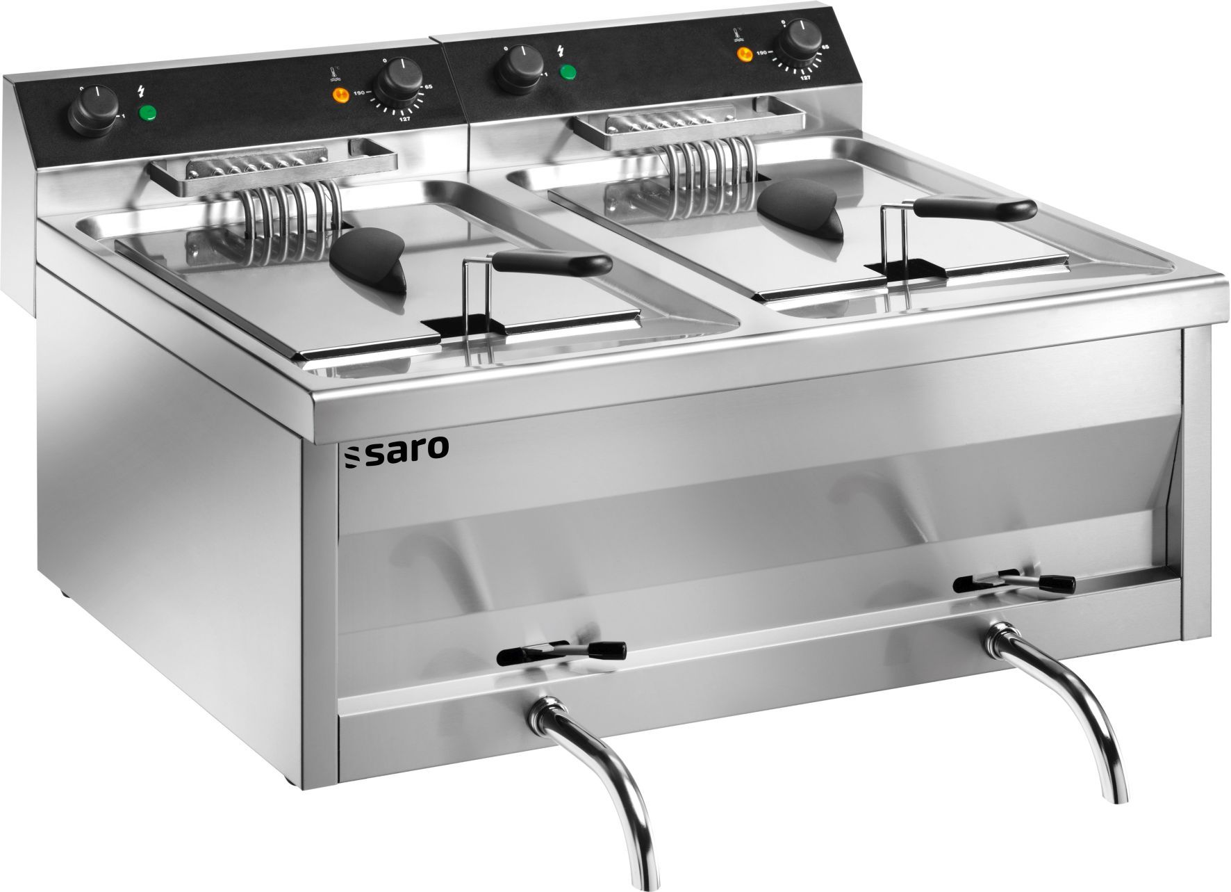 Saro GASTROLINE 9+9V - Frituurpan - Dubbel - 12000W - 18L - Roestvrijstaal