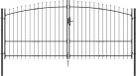 vidaXL Dubbele Poort WOERDEN 400 x 224,5 cm Staal Grijs