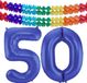 Folat Verjaardag Leeftijd folieballon - 50 jaar - blauw - 86 cm