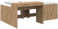 vidaXL Kinderhoogslaper met bureau Artisanaal eiken 90 x 200 cm