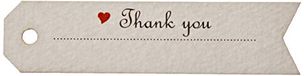 Mopec X641.3 Pijlkaart Thank You Hart, 6,5 x 1,5 cm, 51 stuks