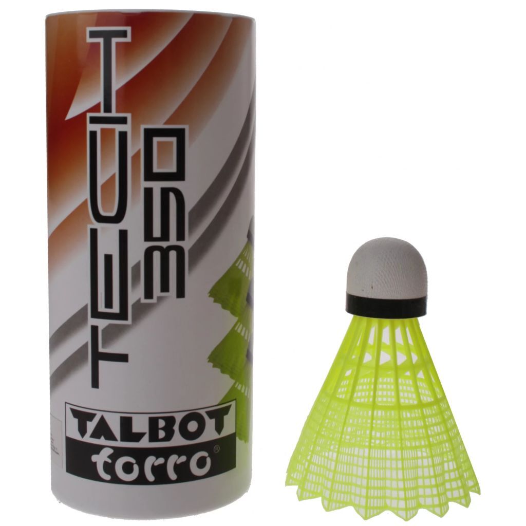 Talbot Torro badminton shuttles Tech 350 geel/groen 3 stuks