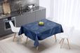 Bonamaison Tafelkleed, Anti-Mold, Sneldrogend, Waterdicht, 100% Polyester Tafellaken, Blauw, 140 x 140 Cm