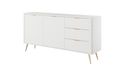 3E 3xE living.com 3xE living Kast: 3 lades, 2 deuren, wit, 163 cm