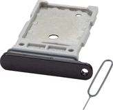 MMOBIEL Dual Simkaart Houder Geschikt voor Samsung Galaxy S23 Ultra – Sim Tray - Dubbele Simkaarthouder Vervanging – Sim Card Tray - Incl. Sim Pin en Waterdichte Rubberen Ring - Zwart