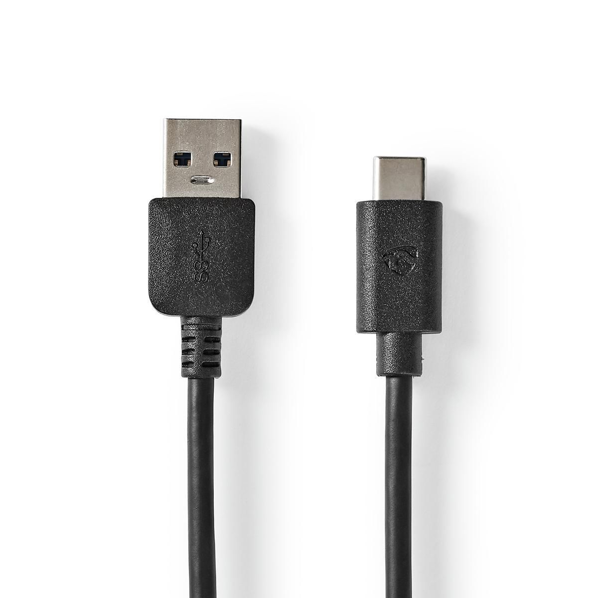 Nedis USB-A naar USB-C 3.2 Gen 2 Kabel - 1m - Zwart