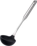 Fissler Essentiale/siliconen soeplepel met roestvrijstalen handvat (38 cm)