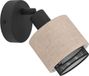 Eglo Rosley Spot - E14 - Ø 9 cm - Zwart/Beige - Textiel