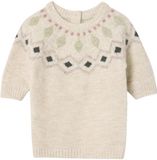 Vertbaudet Robe en jacquard tricotée bébé vanille