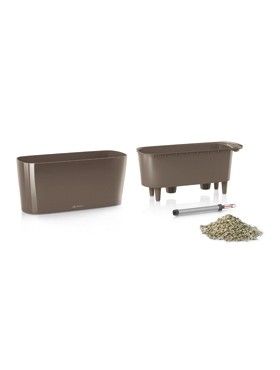 Lechuza Plantenbak Delta Premium 20 taupe hoogglans - 4008789155665