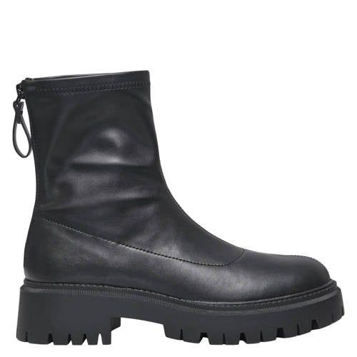ONLY Onllizzo-1 Zipper Sock Boot enkelboots zwart