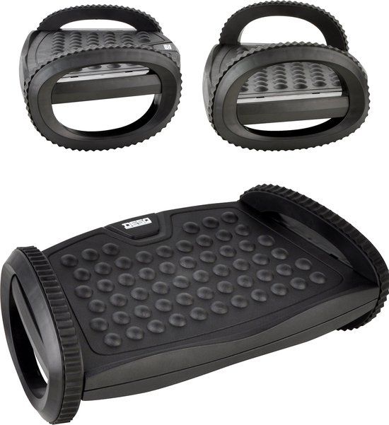 DESQ Voetensteun - Zwart - 2 Hoogtes - Kantelbaar