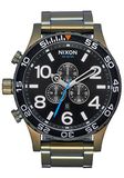 Nixon Uniseks analoog Japans kwartsuurwerk met roestvrijstalen armband A083-5092-00, Black Sunray/Surplus