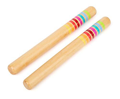 Small Foot 11496 klankstokken, hout, muziekinstrument voor kinderen, productgroep geluid speelgoed, meerkleurig