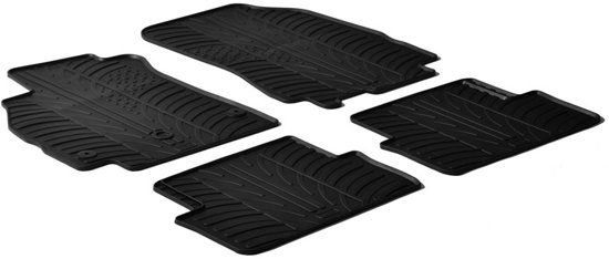 Gledring Rubbermatten Renault Megane station 2009- / Fluence 2009-2010 (T profiel 4-delig + montageclips)