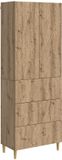 vidaXL Kast - Set - 2 stuks - 66 x 34,5 x 90 cm - Bewerkt hout - Artisanaal eiken