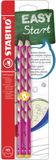 STABILO EASYgraph - Ergonomische Grafietpotlood - Linkshandig - HB Hardheid - Roze - 2 Stuks