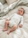 Vertbaudet Set van 5 babybody's met lange mouwen ecru
